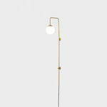 Bild in Gallery-Viewer laden, Globe Brass Plug-In Wall Light with Inline Switch - product image 36