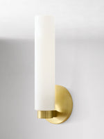 Load image into Gallery viewer, Rivora Fluted Glass Tube Sconce - Classic Ribbed Vanity Lighting