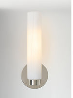 Load image into Gallery viewer, Rivora Fluted Glass Tube Sconce - Classic Ribbed Vanity Lighting