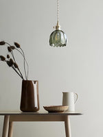 Cargar imagen en el visor de la Galería, Lámpara colgante japonesa retro de cristal con forma de flor