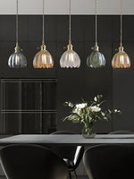 Cargar imagen en el visor de la Galería, Lámpara colgante japonesa retro de cristal con forma de flor