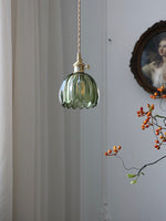 Cargar imagen en el visor de la Galería, Lámpara colgante japonesa retro de cristal con forma de flor