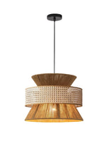 Load image into Gallery viewer, Rustic Japanese Wabi-Sabi Style Hemp Rope Rattan Drum Shape Zen Pendant Light