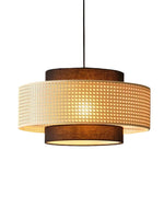 Load image into Gallery viewer, Rustic Japanese Wabi-Sabi Style Hemp Rope Rattan Drum Shape Zen Pendant Light