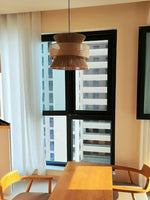 Load image into Gallery viewer, Rustic Japanese Wabi-Sabi Style Hemp Rope Rattan Drum Shape Zen Pendant Light