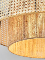 Load image into Gallery viewer, Rustic Japanese Wabi-Sabi Style Hemp Rope Rattan Drum Shape Zen Pendant Light