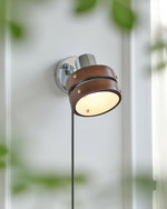Load image into Gallery viewer, Karry Walnut Wood Plug-In Wall Light - product image 8