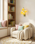Load image into Gallery viewer, Ruffled Floral Rechargeable Wall Sconce - product view 3