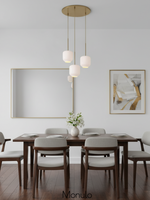 Bild in Gallery-Viewer laden, Lumivelle 3 Licht Glas Kronleuchter - Klarer und Milchglas Lampenschirm Design