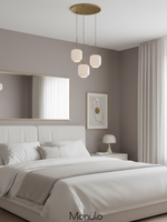 Bild in Gallery-Viewer laden, Lumivelle 3 Licht Glas Kronleuchter - Klarer und Milchglas Lampenschirm Design