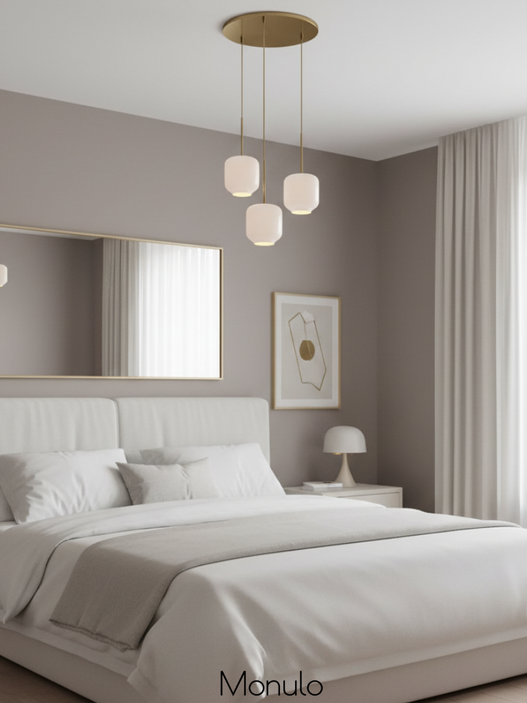 Lumivelle 3 Licht Glas Kronleuchter - Klarer und Milchglas Lampenschirm Design