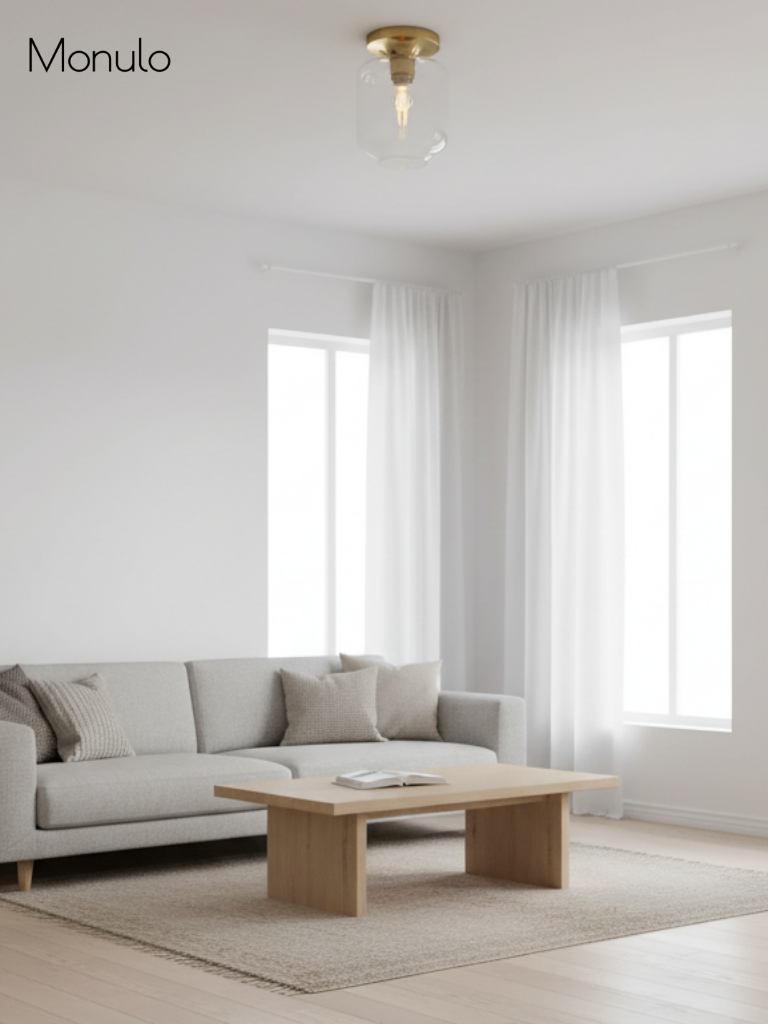 Lumivelle Glas-Deckenleuchte - Mehrfach-Metall-Finishs mit Glasschirm