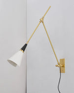 Load image into Gallery viewer, Magari Brass Plug-In Wall Light - product image 5