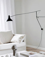 Load image into Gallery viewer, Adjustable Long-Reach Black Wall Lamp product view 15