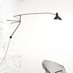Load image into Gallery viewer, Adjustable Long-Reach Black Wall Lamp product view 6