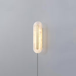 Bild in Gallery-Viewer laden, Alabaster Rounded Plug-In Wall Light with Inline Switch - product image 10