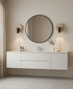 Load image into Gallery viewer, Travertine and Wood Adjustable Wall Light - product view 8