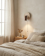 Load image into Gallery viewer, Travertine and Wood Adjustable Wall Light - product view 6
