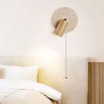 Load image into Gallery viewer, Travertine and Wood Adjustable Wall Light - product view 19