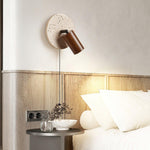 Load image into Gallery viewer, Travertine and Wood Adjustable Wall Light - product view 20