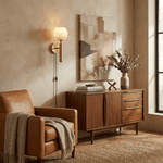 Cargar imagen en el visor de la Galería, Mian Alabaster Plug-In Wall Light with Inline Switch - product image 2