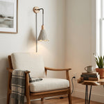 Bild in Gallery-Viewer laden, Microcement Wood Plug-In Wall Light - product image 5