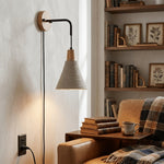 Bild in Gallery-Viewer laden, Microcement Wood Plug-In Wall Light - product image 2