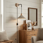 Bild in Gallery-Viewer laden, Microcement Wood Plug-In Wall Light - product image 4