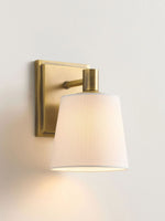 Load image into Gallery viewer, Fabric Sconce Light with Drum Shade – Minimalist Wall Light for Hallways