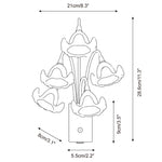 Load image into Gallery viewer, Five-Bloom Rechargeable Motion Sensor Wall Sconce - dimension drawing 5