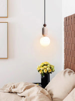 Cargar imagen en el visor de la Galería, Lámpara colgante moderna de travertino con tres anillos