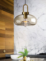Load image into Gallery viewer, Modern Brass Glass Single Pendant Light