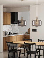 Load image into Gallery viewer, Modern Brass Glass Single Pendant Light
