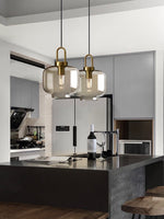Load image into Gallery viewer, Modern Brass Glass Single Pendant Light