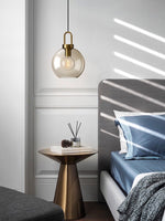 Load image into Gallery viewer, Modern Brass Glass Single Pendant Light