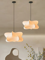 Cargar imagen en el visor de la Galería, Lámpara colgante de seda en forma de nube con pantalla de tela - Nordic Drum Light Design