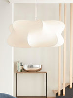 Cargar imagen en el visor de la Galería, Lámpara colgante de seda Oslan en forma de nube con pantalla de tela - Nordic Drum Light Design