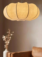 Load image into Gallery viewer, Japandi Silk Pumpkin Pendant Light Fixture for Dining Table, Kitchen Island and Living Room
