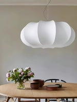 Load image into Gallery viewer, Japandi Silk Pumpkin Pendant Light Fixture for Dining Table, Kitchen Island and Living Room