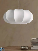 Load image into Gallery viewer, Japandi Silk Pumpkin Pendant Light Fixture for Dining Table, Kitchen Island and Living Room