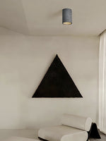 Load image into Gallery viewer, Cylindrical Travertine Lamp - LED Wabi Sabi Ceiling Light for Modern Homes