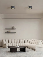 Load image into Gallery viewer, Cylindrical Travertine Lamp - LED Wabi Sabi Ceiling Light for Modern Homes