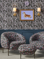 Load image into Gallery viewer, Elegant Curve-Arm Fabric Shade Wall Sconce – Modern Metal Base Wall Light for Living Room