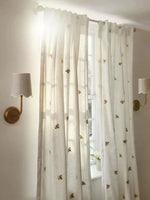 Load image into Gallery viewer, Elegant Curve-Arm Fabric Shade Wall Sconce – Modern Metal Base Wall Light for Living Room