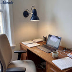 Cargar imagen en el visor de la Galería, Aplique de Pared Metálico Retro Modryx - Brazo Ajustable para Lectura junto a la Cama e Iluminación de Realce