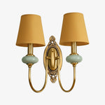 Load image into Gallery viewer, Rowan Classic Fabric Shade Sconce – Ceramic Wall Light for Hallway or Bedroom