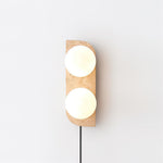 Cargar imagen en el visor de la Galería, Travertine Multi-Globe Plug-In Wall Lamp product view
