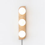 Cargar imagen en el visor de la Galería, Travertine Multi-Globe Plug-In Wall Lamp product view