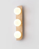 Cargar imagen en el visor de la Galería, Travertine Multi-Globe Plug-In Wall Lamp product view