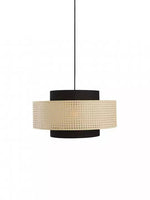 Load image into Gallery viewer, Rustic Japanese Wabi-Sabi Style Hemp Rope Rattan Drum Shape Zen Pendant Light